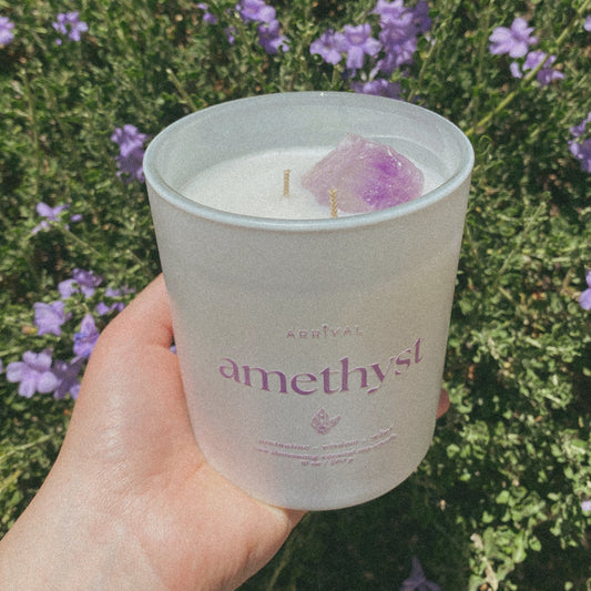 AMETHYST Gemstone Candle