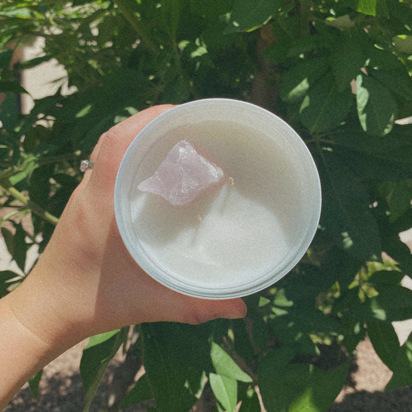 ROSE QUARTZ Gemstone Candle