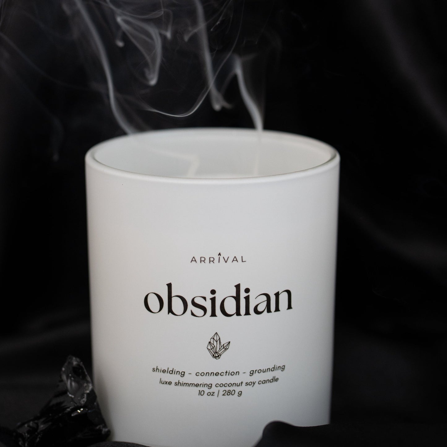 OBSIDIAN Gemstone Candle