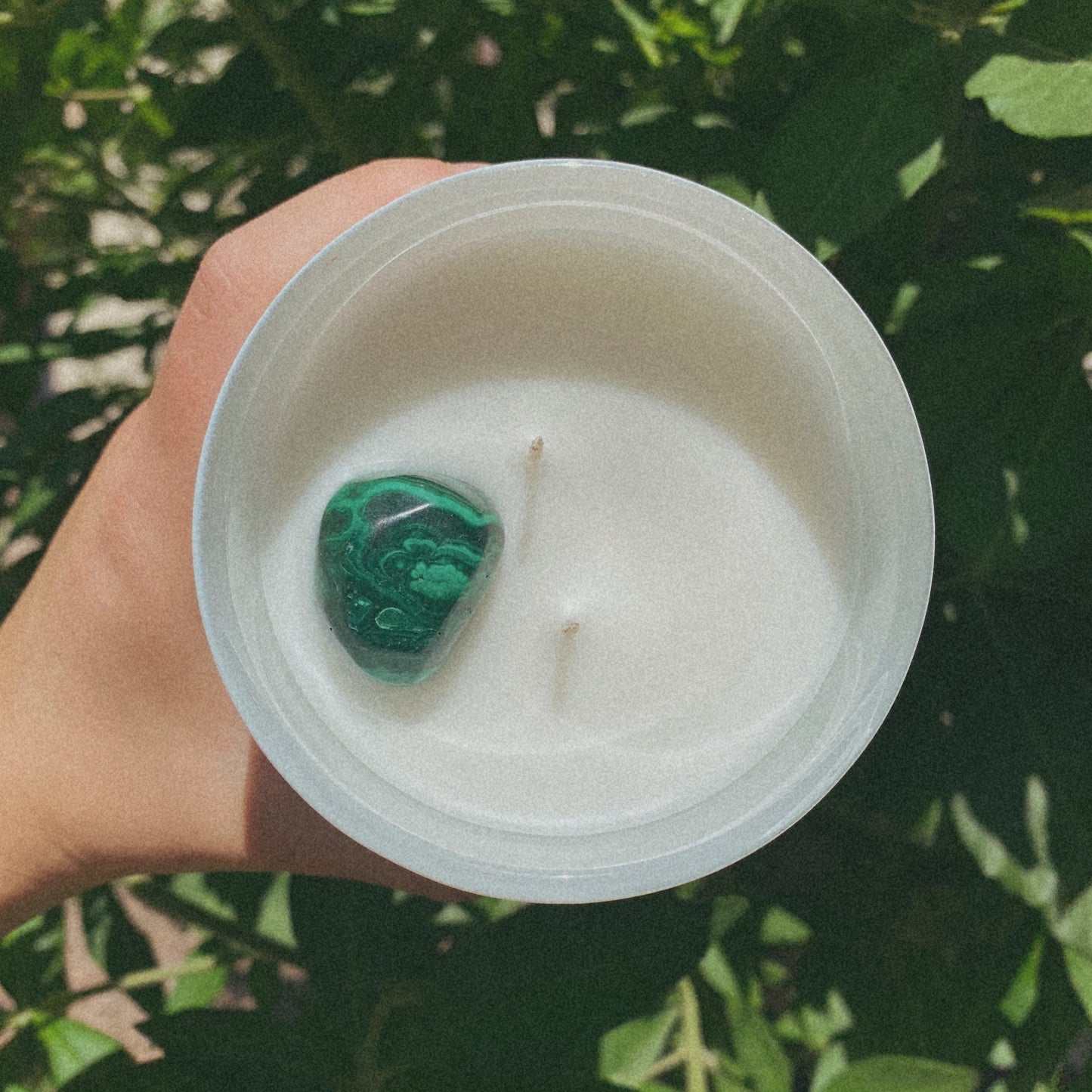 MALACHITE Gemstone Candle